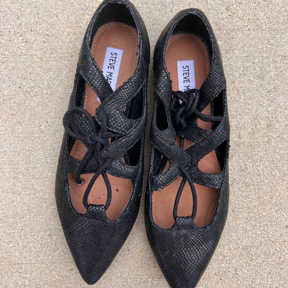 snake print flats